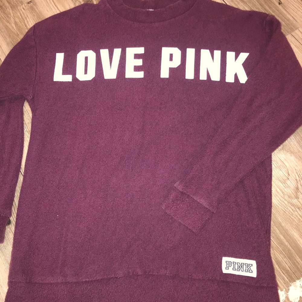 “love pink” pullover